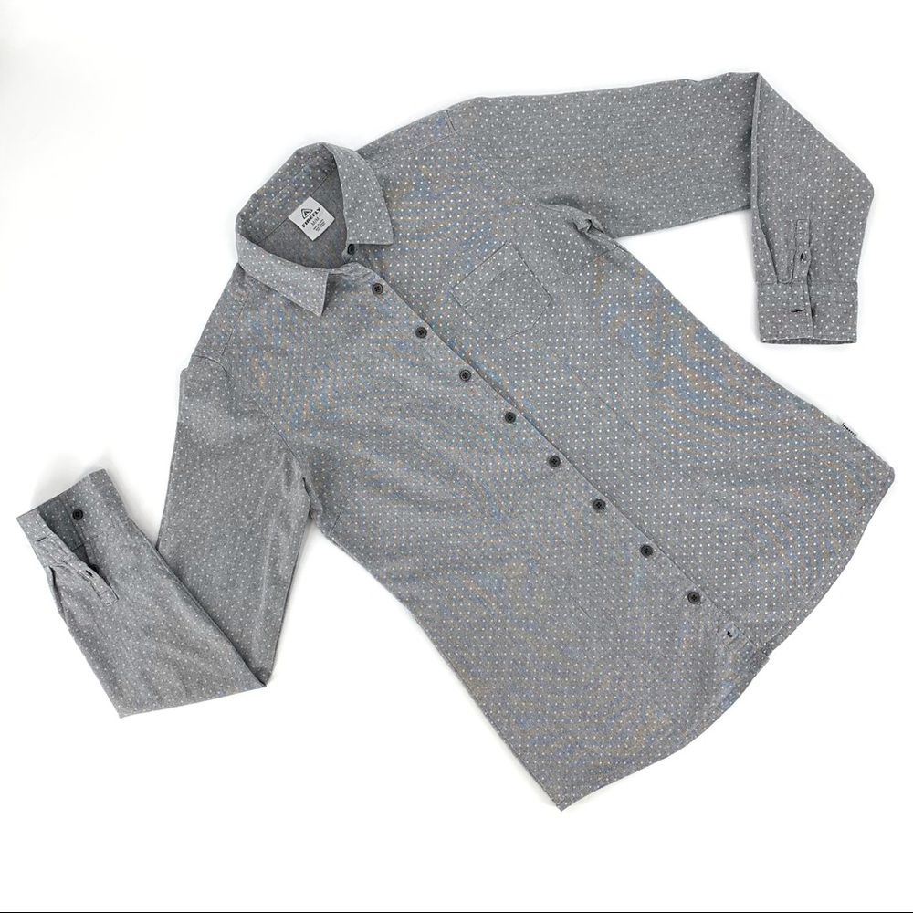 Firefly Polka Dot Flannel Button Down Shirt, Med